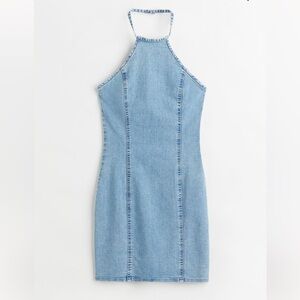 Denim Halterneck Dress -Small